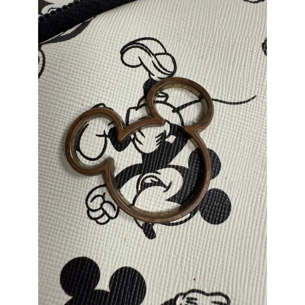 Bioworld Disney Mickey Mouse Mini Backpack Black White Zippered Closure
